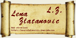 Lena Zlatanović vizit kartica